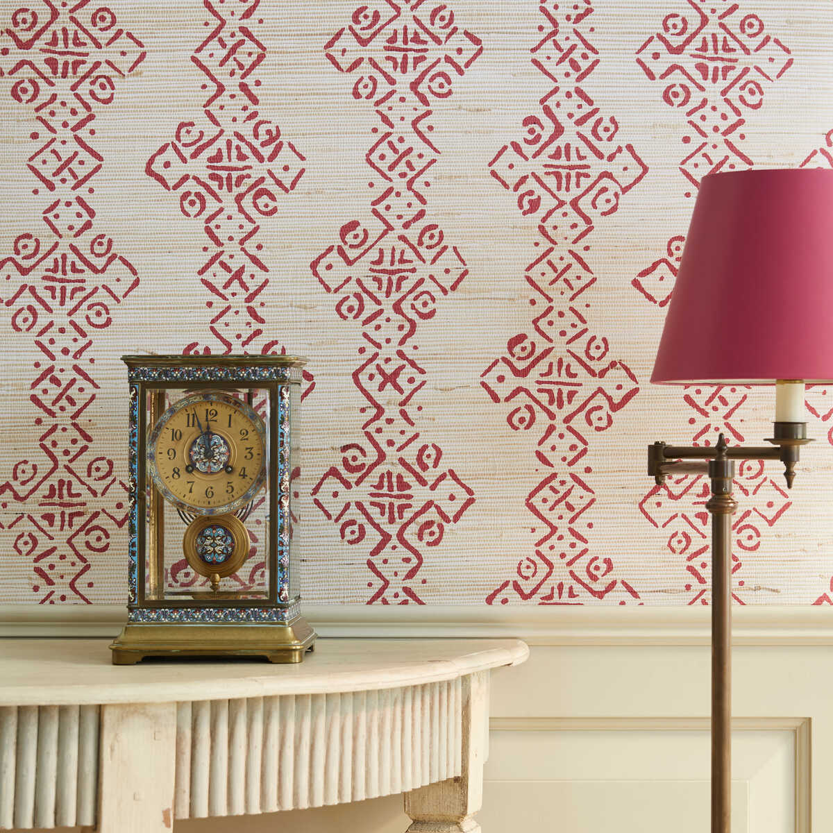 Mali Grasscloth - Ruby - LEE JOFA Wallpaper