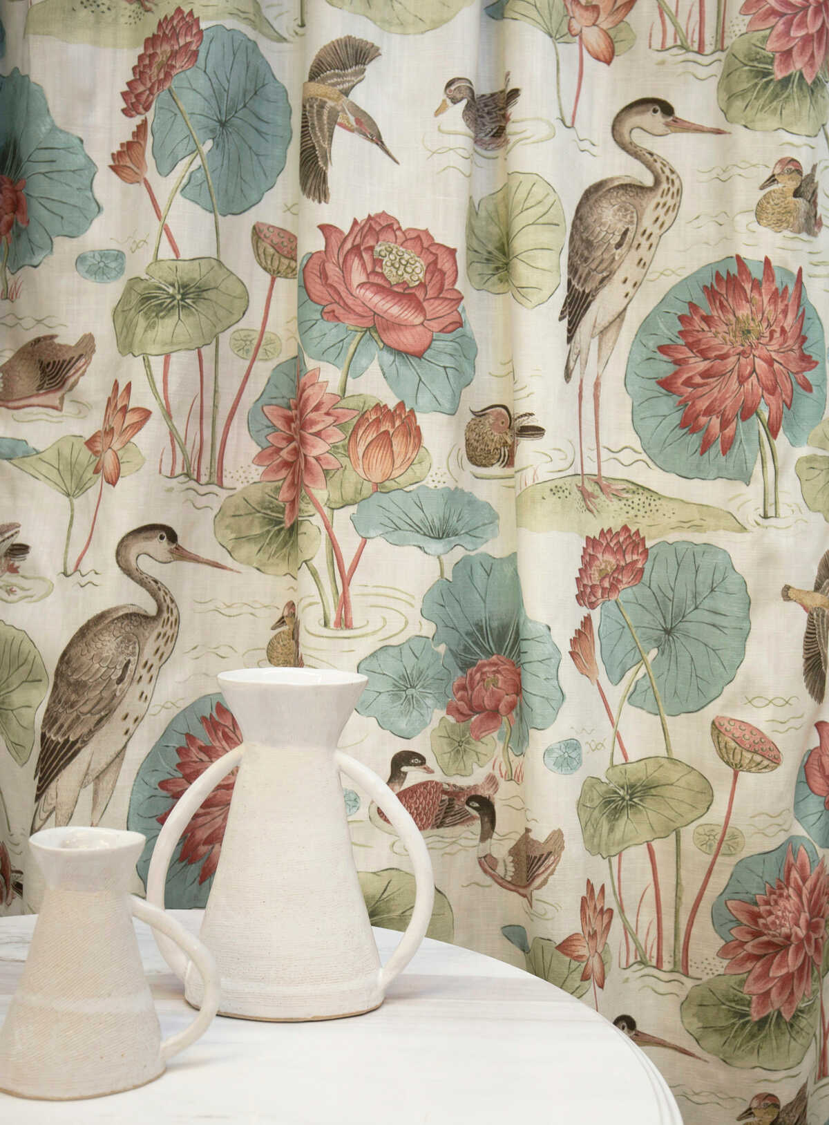 Lulworth - Blue/Red - BAKER LIFESTYLE Fabric