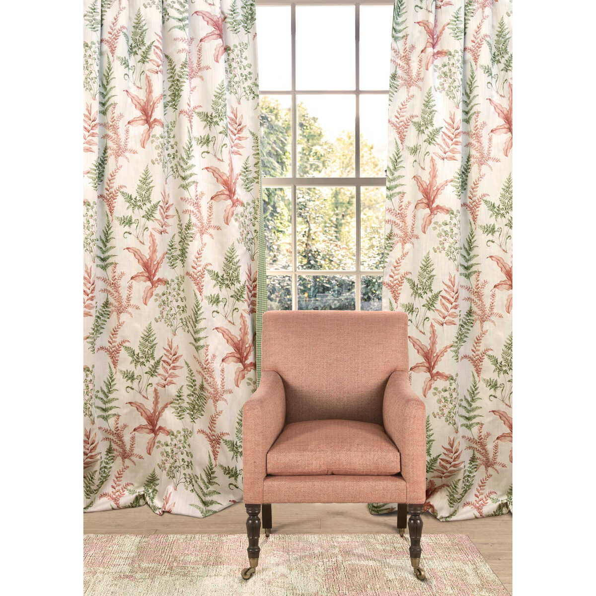 Ferndown - Green/Pink - BAKER LIFESTYLE Fabric