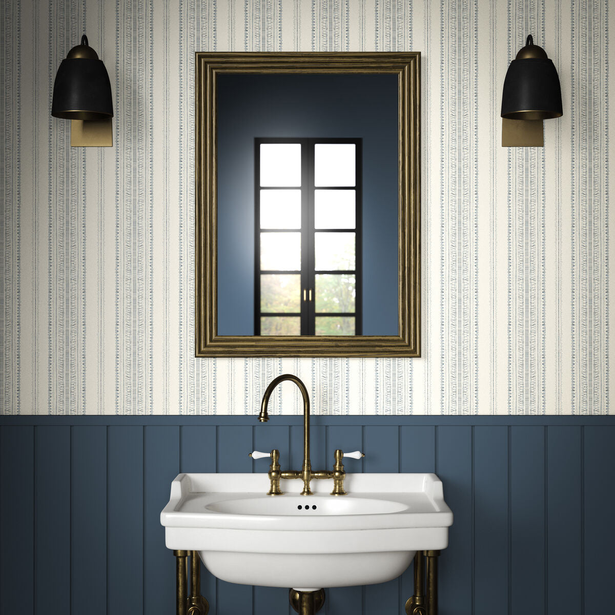 Bodo Stripe Wp - Ink - Pure Edit Wallpaper