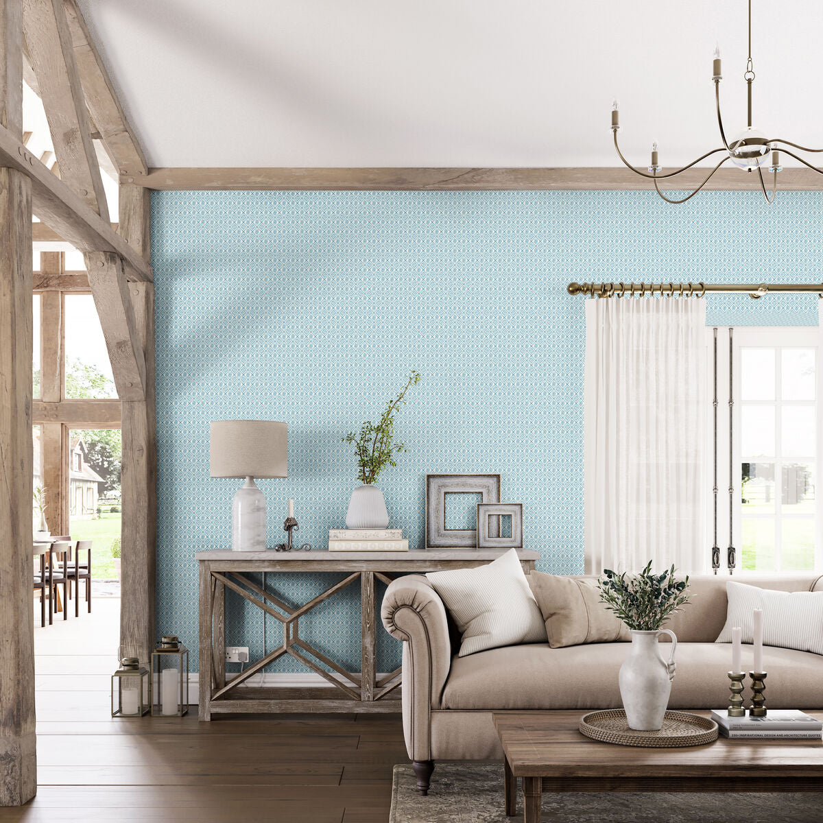 Sumana Wp - Chambray - Pure Edit Wallpaper