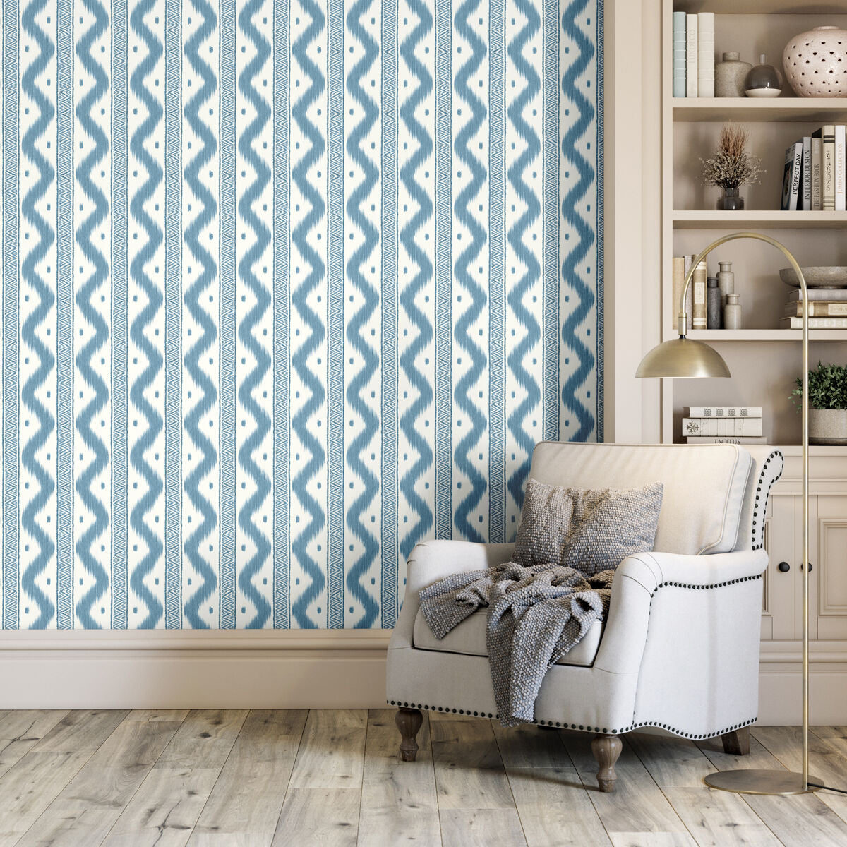 Zena Wp - Chambray - Pure Edit Wallpaper