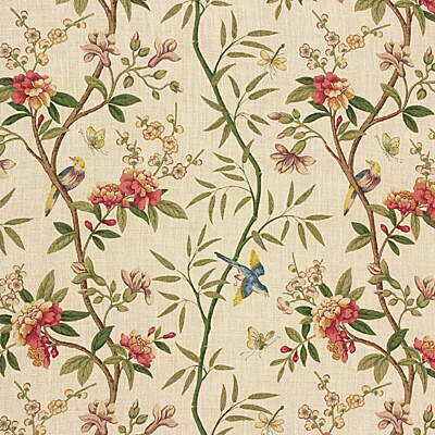 Peony-Blossom-Sage-Beige-G-P-J-Baker-Fabric