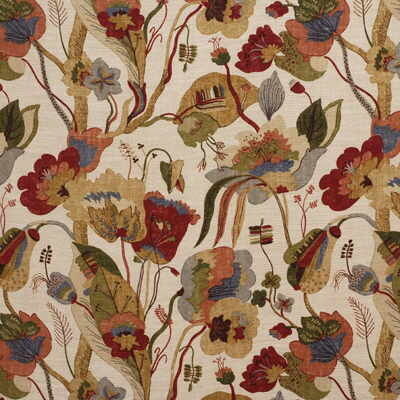 California - Red/Cream - G P & J Baker Fabric