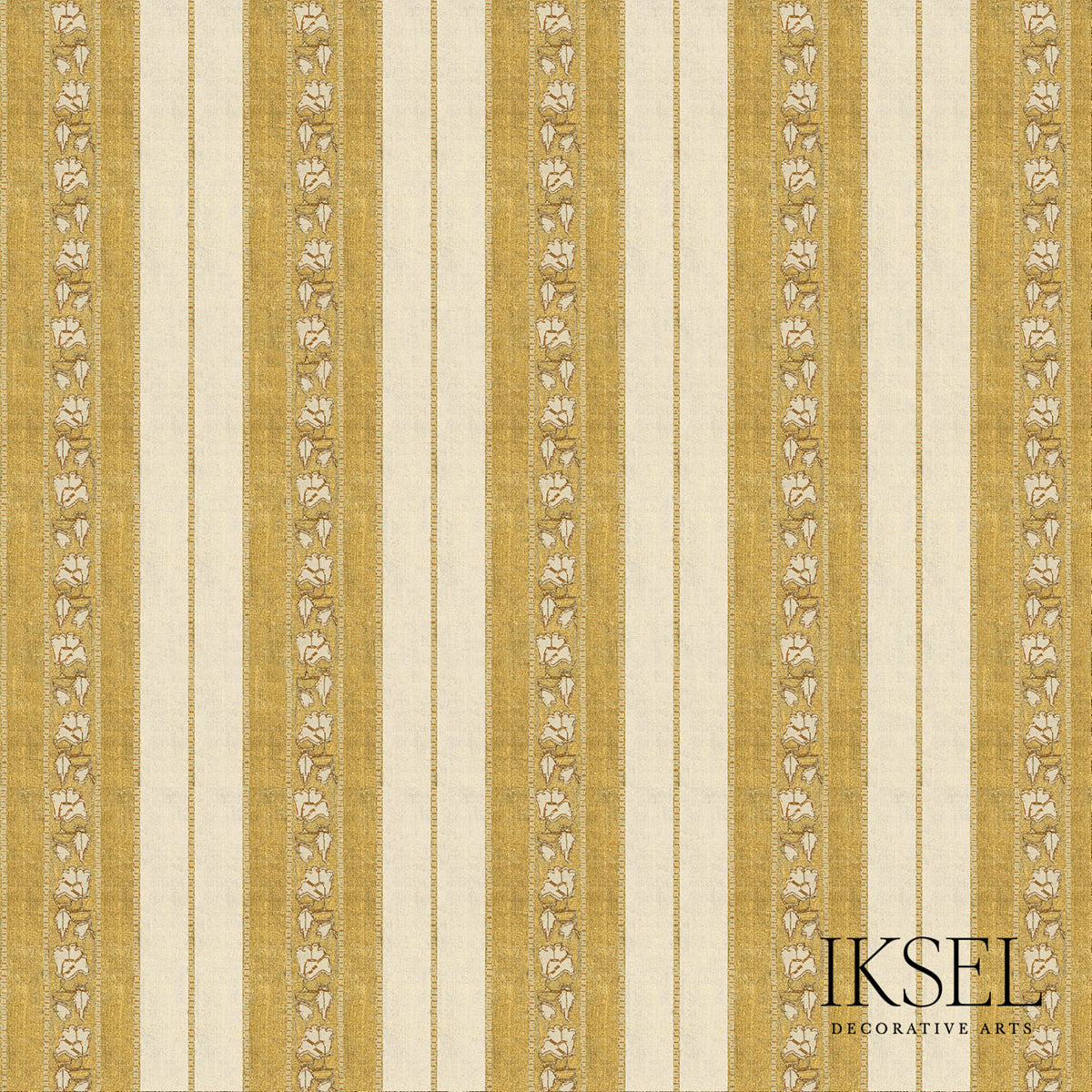 SAFAVID-WIDE-STRIPE-GOLD-SCHUMACHER-RF929CR71 - Schumacher Fabric