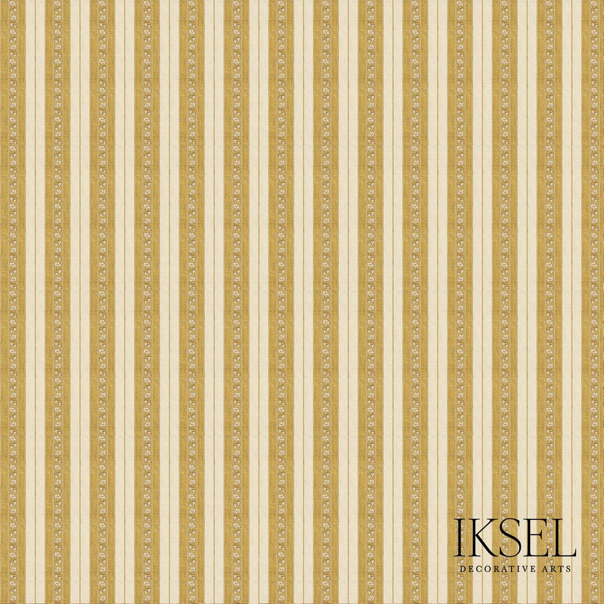 SAFAVID-WIDE-STRIPE-GOLD-SCHUMACHER-RF929CR71 - Schumacher Fabric