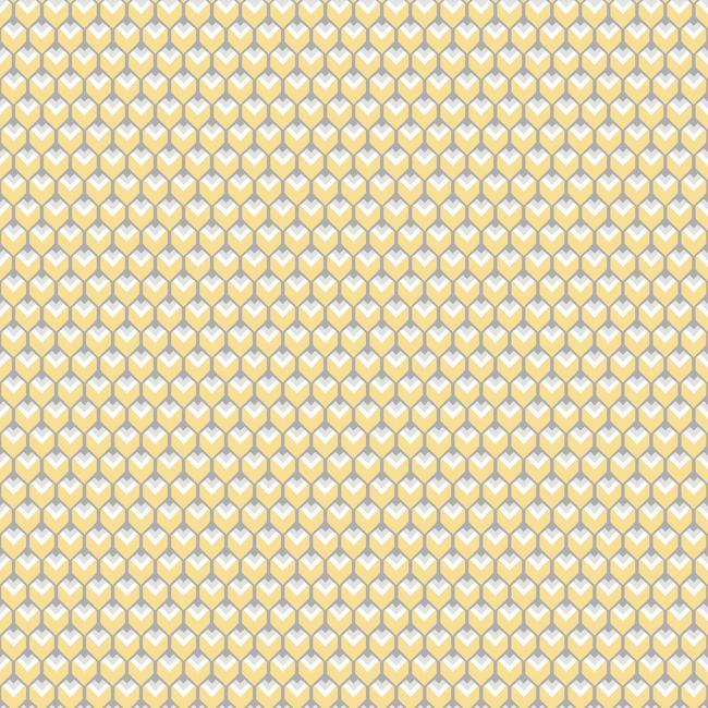 3D Petite Hexagons Peel and Stick Wallpaper - Yellow - York Wallcoverings - RMK11337RL