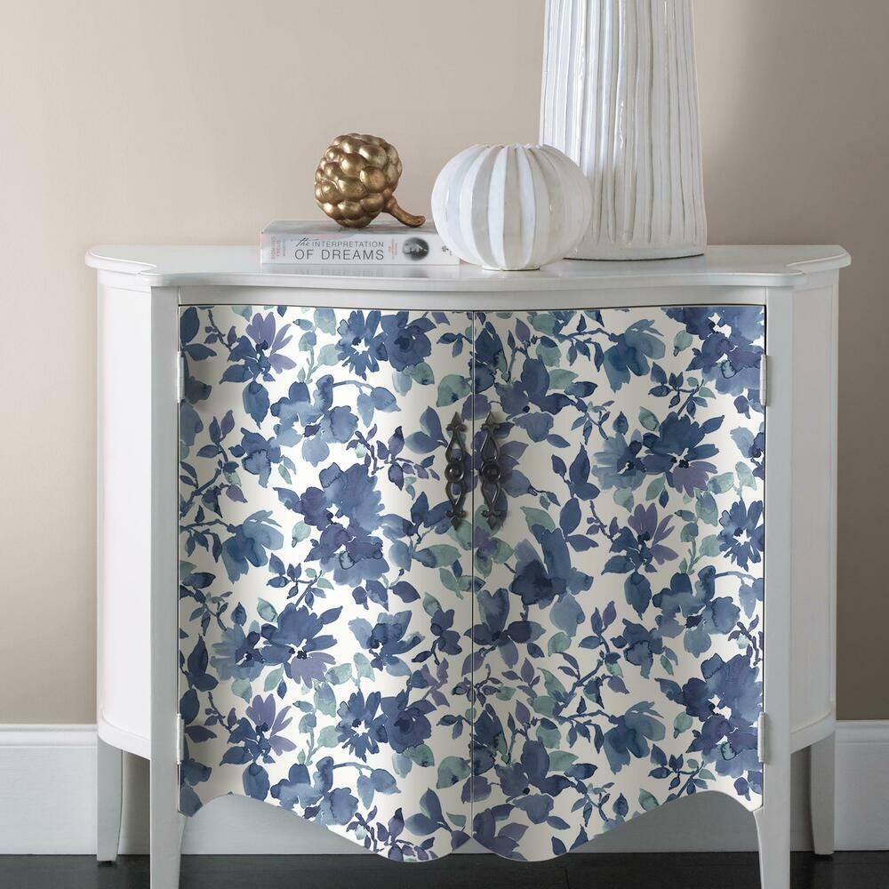 watercolor-floral-peel-and-stick-wallpaper-blue-york-wallcoverings-rmk11700wp