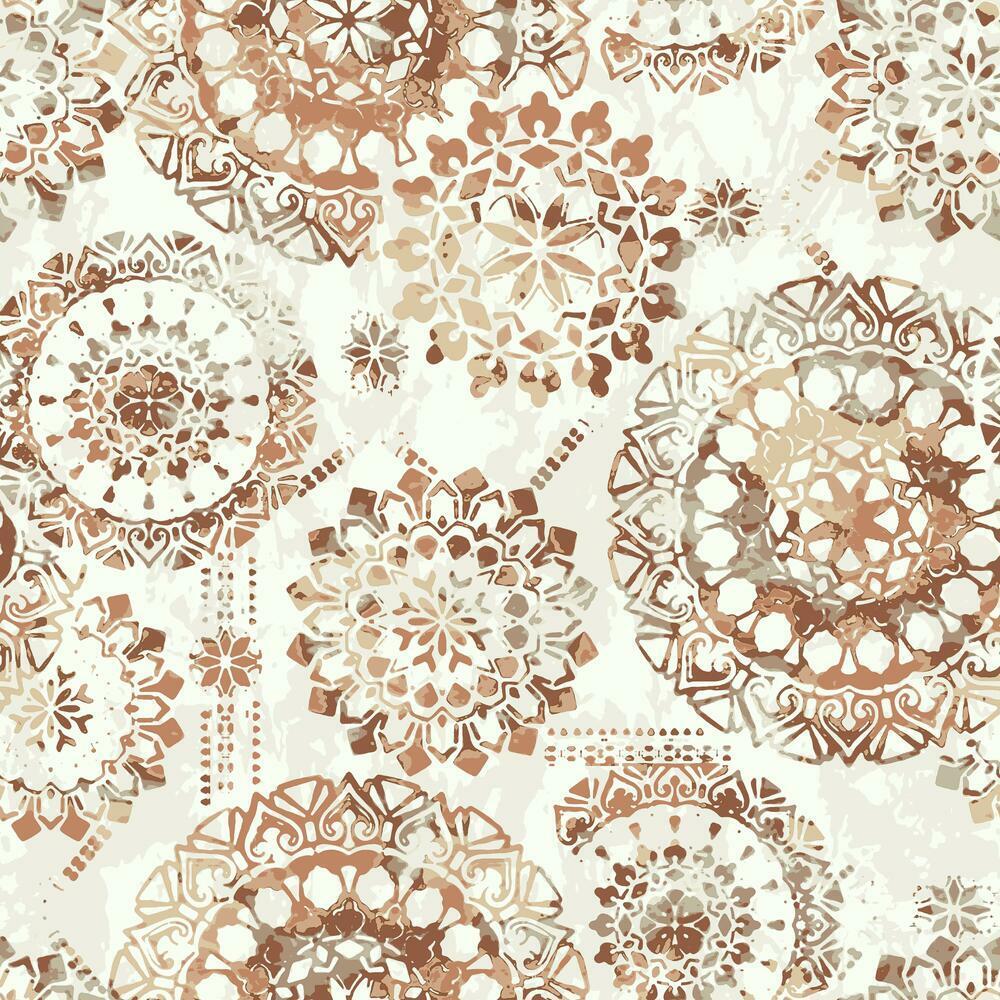 Bohemian Peel and Stick Wallpaper - Orange - York Wallcoverings - RMK11725WP