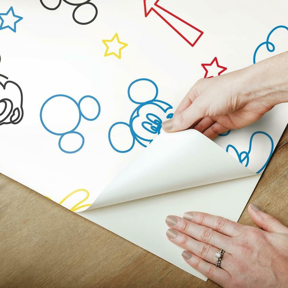 disney-mickey-mouse-line-art-peel-and-stick-wallpaper-red-york-wallcoverings-rmk11776rl