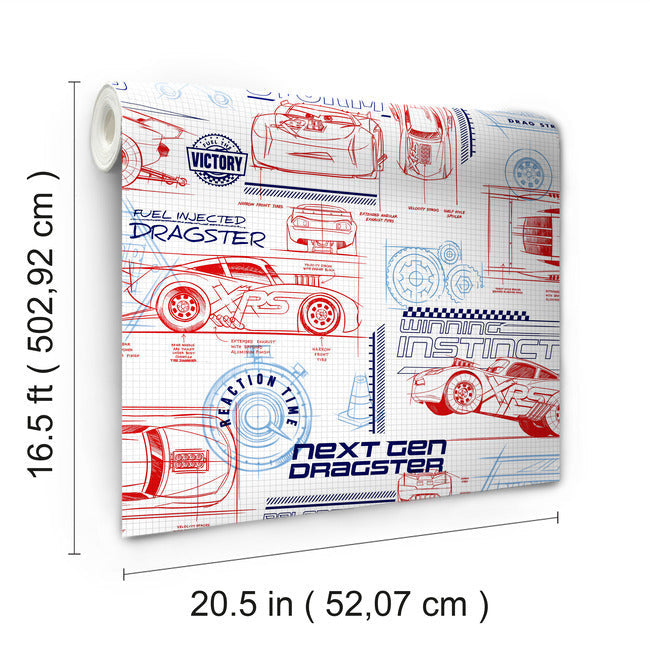 disney-and-pixar-cars-schematic-peel-and-stick-wallpaper-red-york-wallcoverings-rmk11802wp