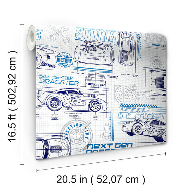 disney-and-pixar-cars-schematic-peel-and-stick-wallpaper-blue-york-wallcoverings-rmk11803wp