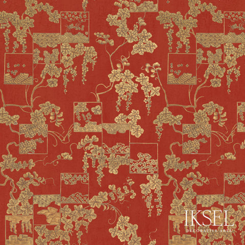 JAPANESE-HOKKAIDO-BURGUNDY-GOLD-SCHUMACHER-RW603CR39-255
