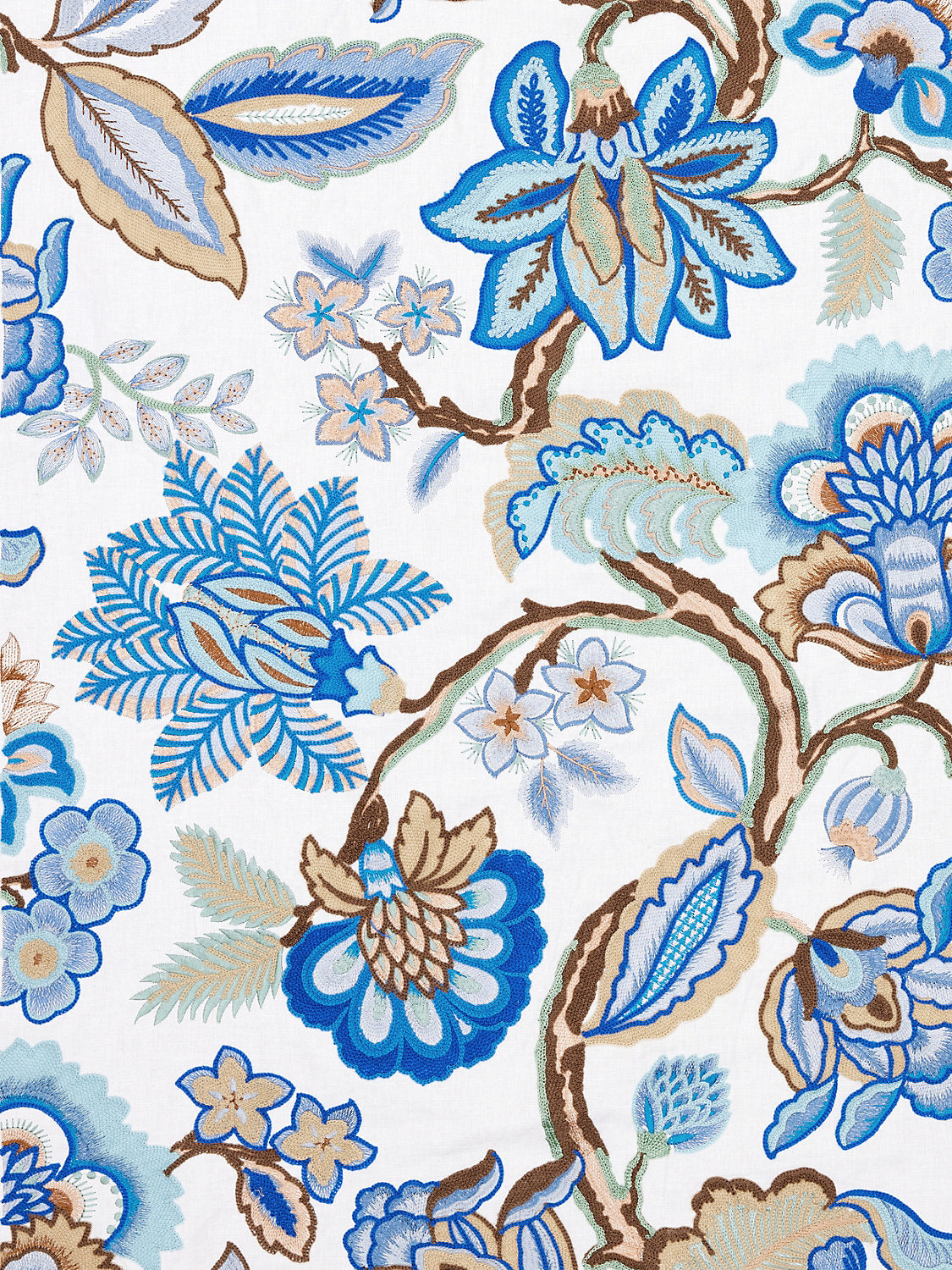 Hillside Crewel - Blue Wood