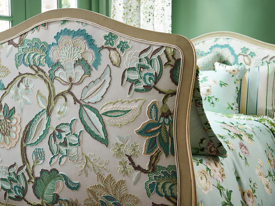 Hillside Crewel - Celadon - Scalamandre Fabric
