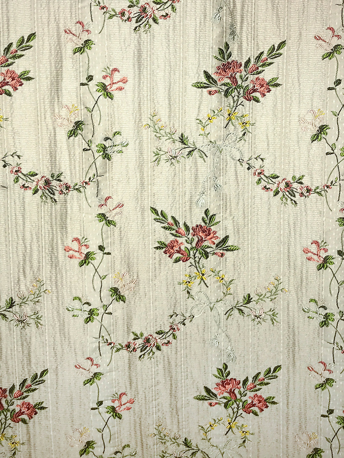 Broche Orleans - Multi On White - Scalamandre Fabric