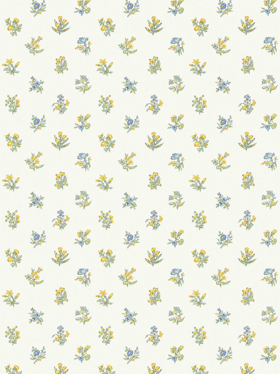 Summer Flora Wallcovering wallpaper in Golden Meadow by Scalamandré - Scalamandre Wallpaper