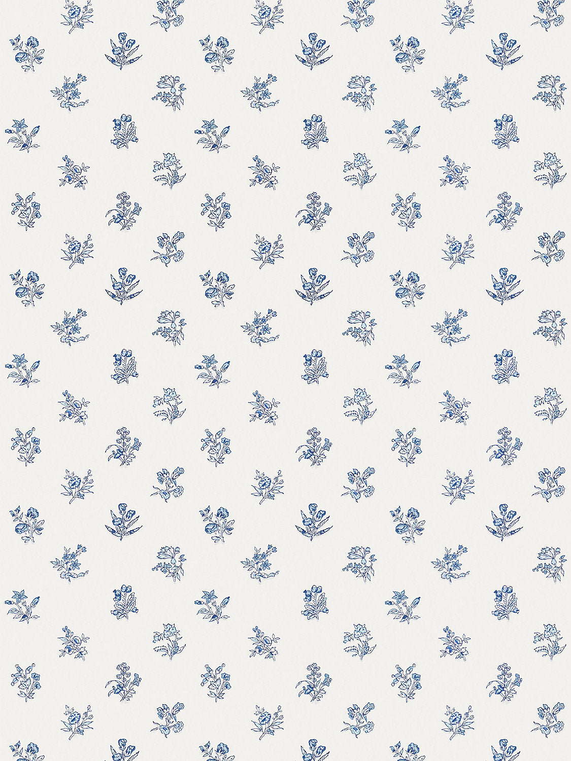 Summer Flora Wallcovering - Misty Blueberry - Scalamandre Wallpaper