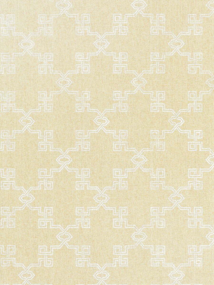 Suzhou Lattice Raffia Weave wallpaper in Straw by Scalamandré - Scalamandre Wallpaper