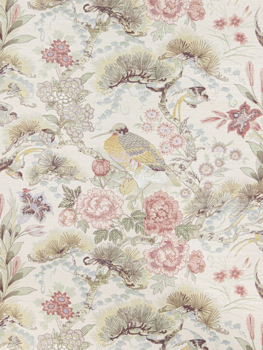 Shenyang Sisal wallpaper in Rose Quartz by Scalamandré - Scalamandre Wallpaper