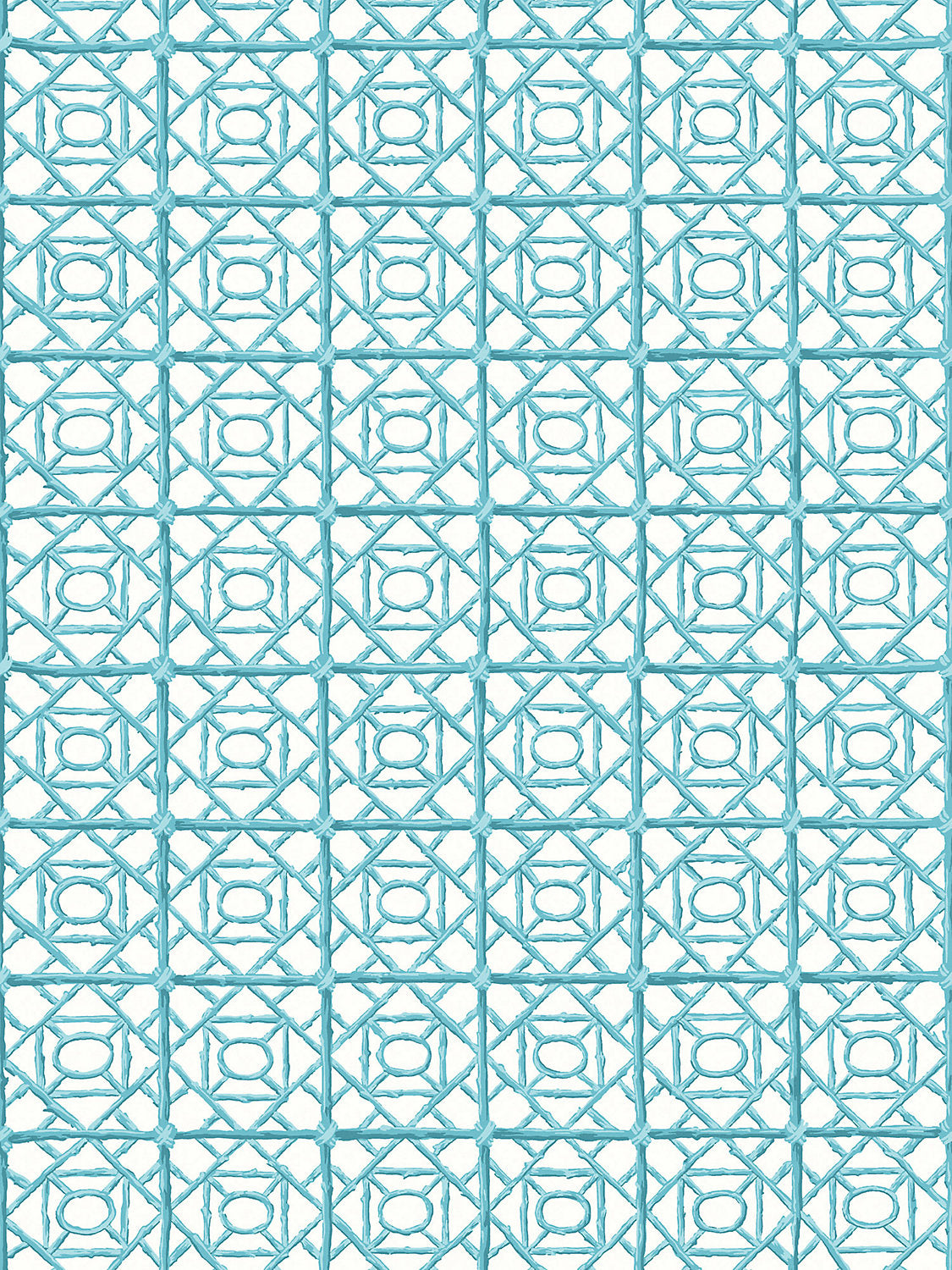 Ormond Fret Wallcovering - Aquamarine