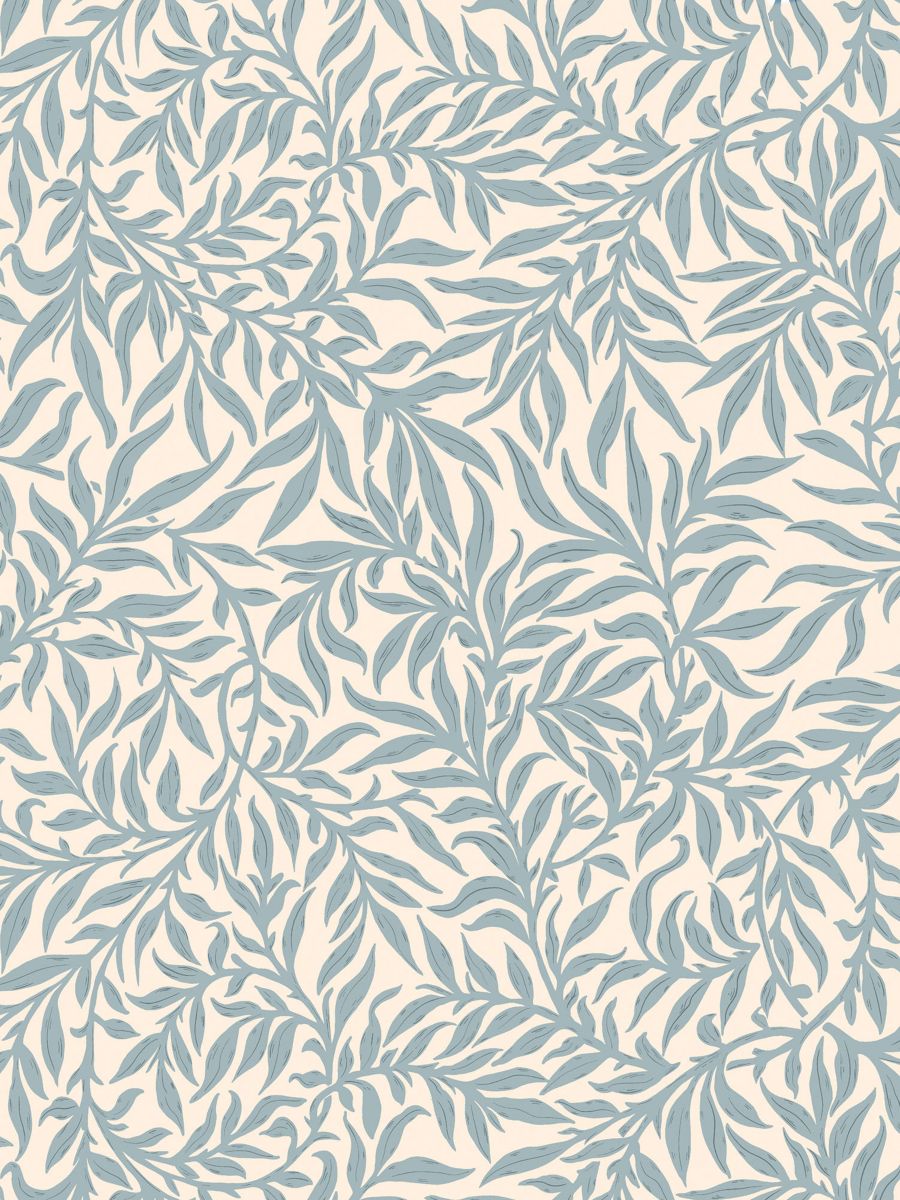Willow Wallcovering wallpaper in Misty Blue by Scalamandré - Scalamandre Wallpaper