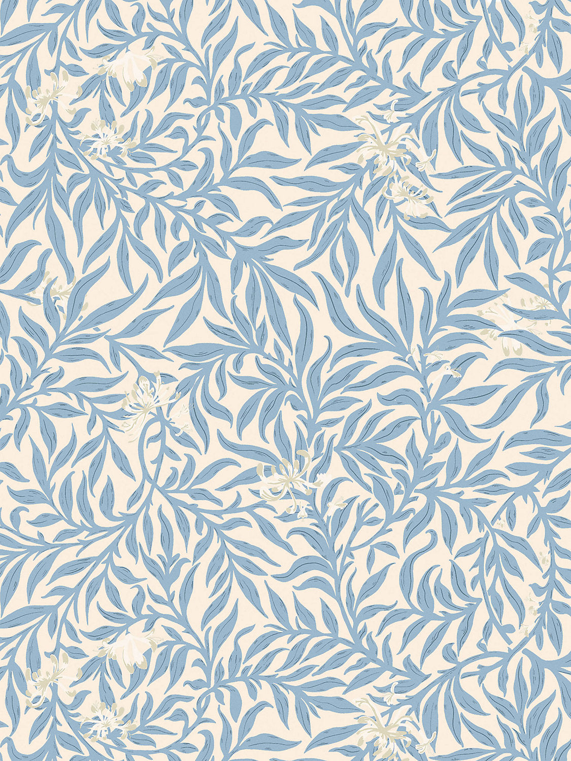 Honeysuckle Wallcovering - Misty Blueberry