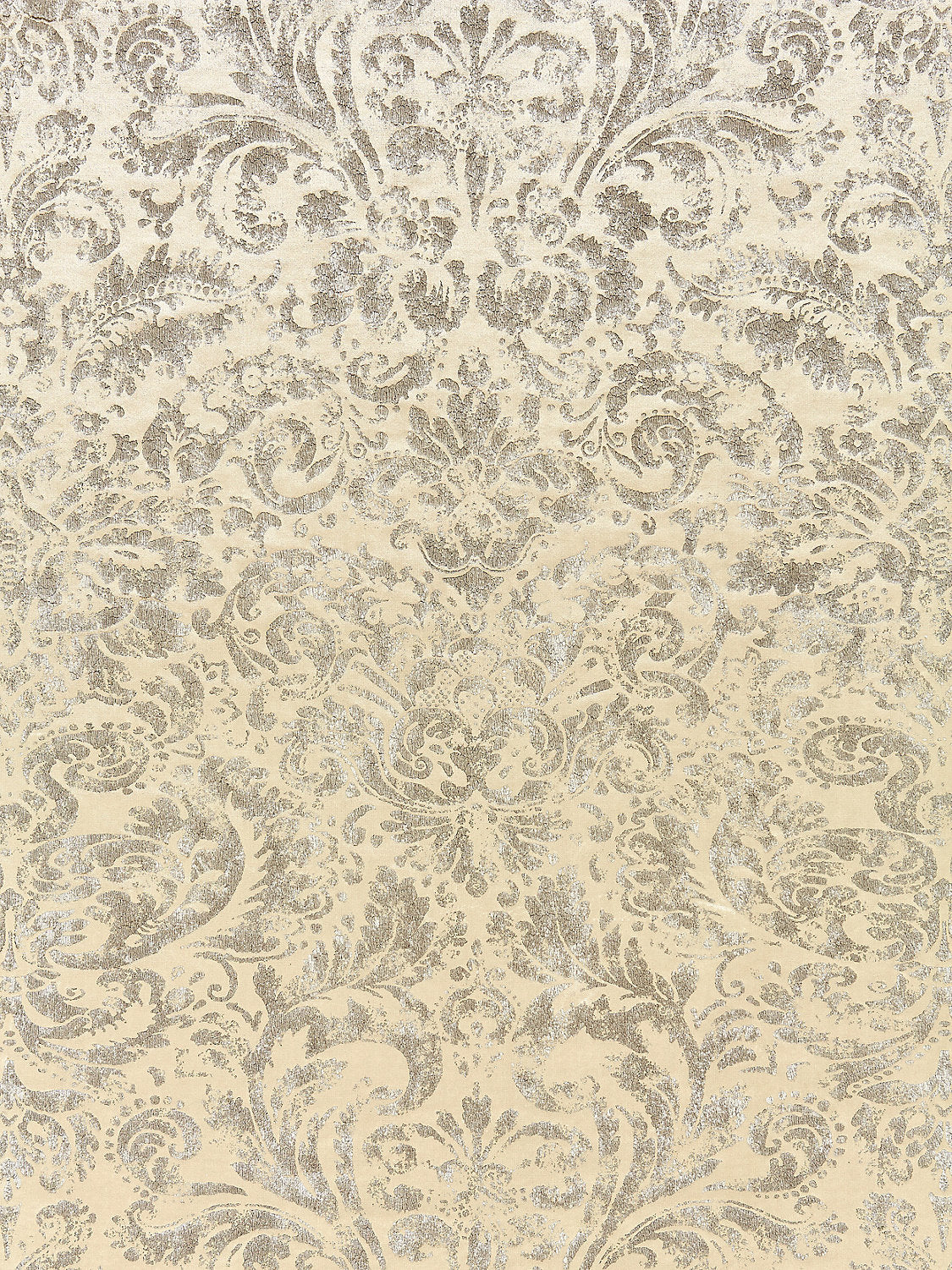 Palladio Velvet Damask - Antique Silver