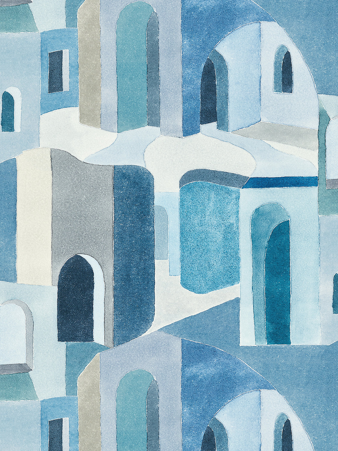 Riad Cotton Print - Mediterranean