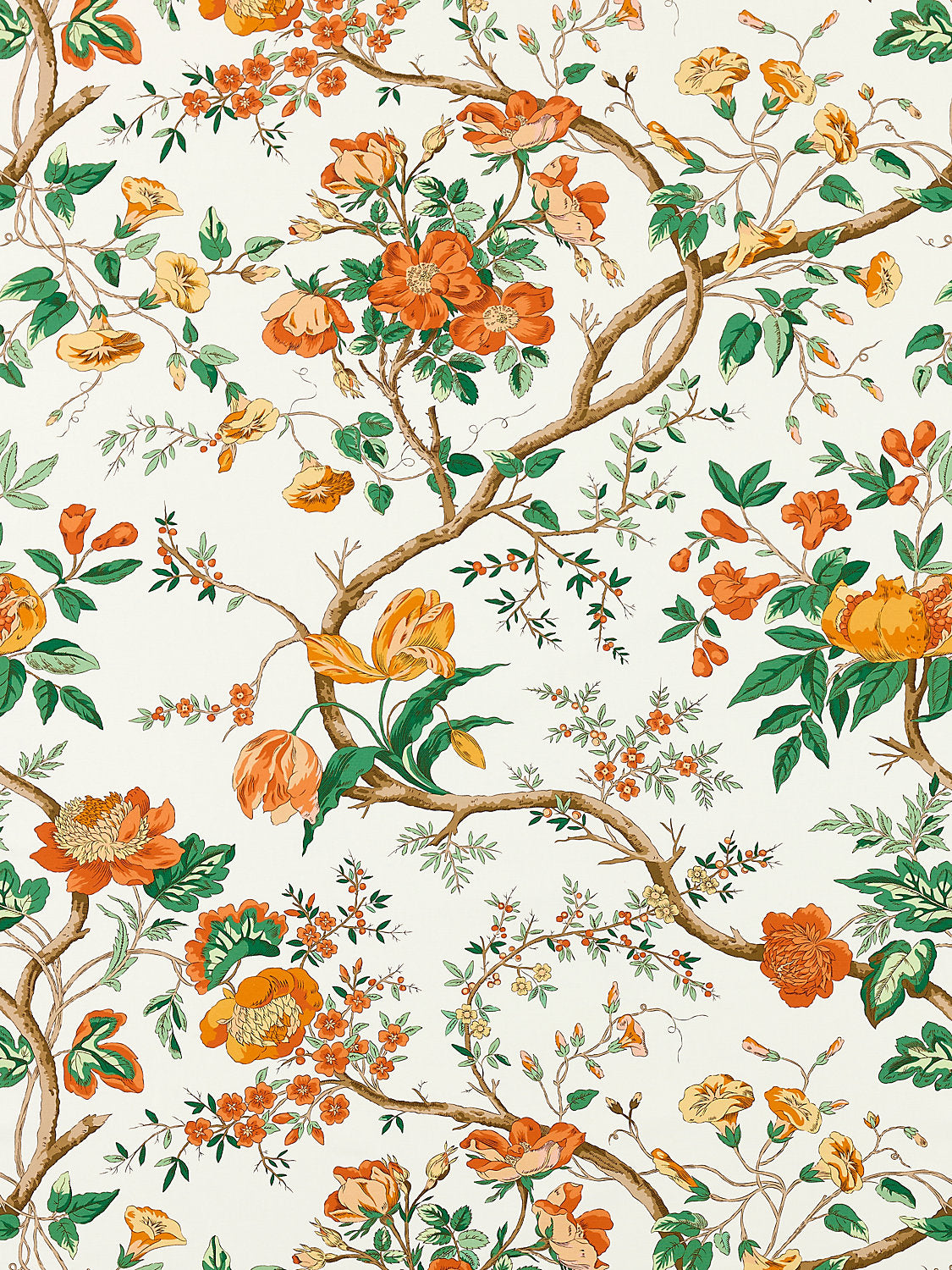 Persephone Print - Persimmon - Scalamandre Fabric