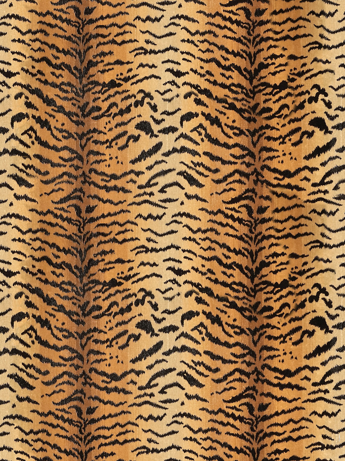 Tigre | Silk - Ivory, Gold & Black - Scalamandre Fabric