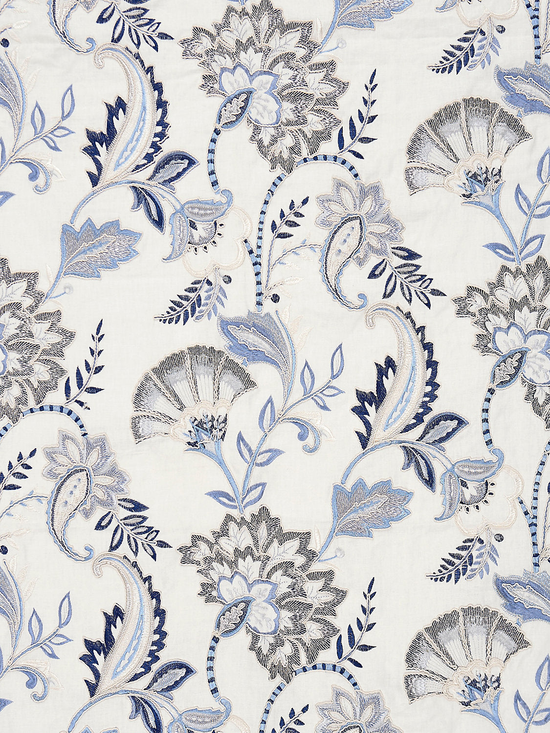 Adara Embroidery - Delft - Scalamandre Fabric
