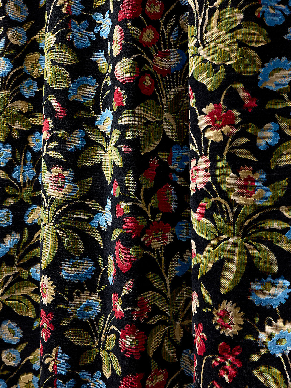 Millefleur Velvet - Jet Meadow - Scalamandre Fabric