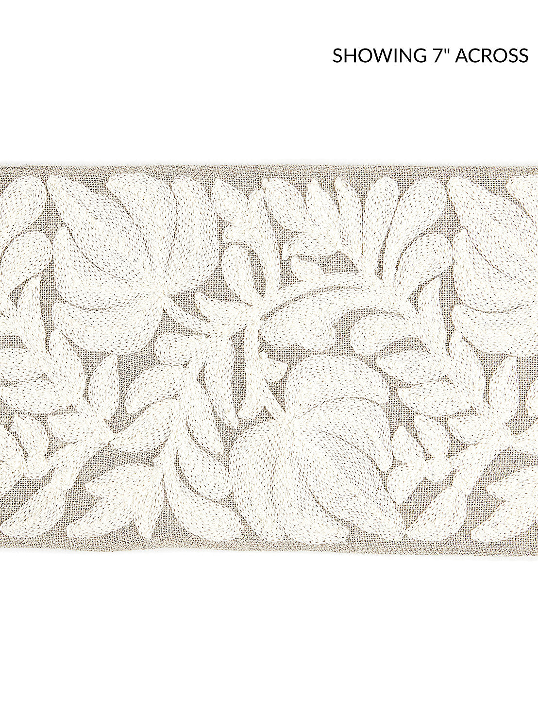 Coventry Embroidered Tape - Flax