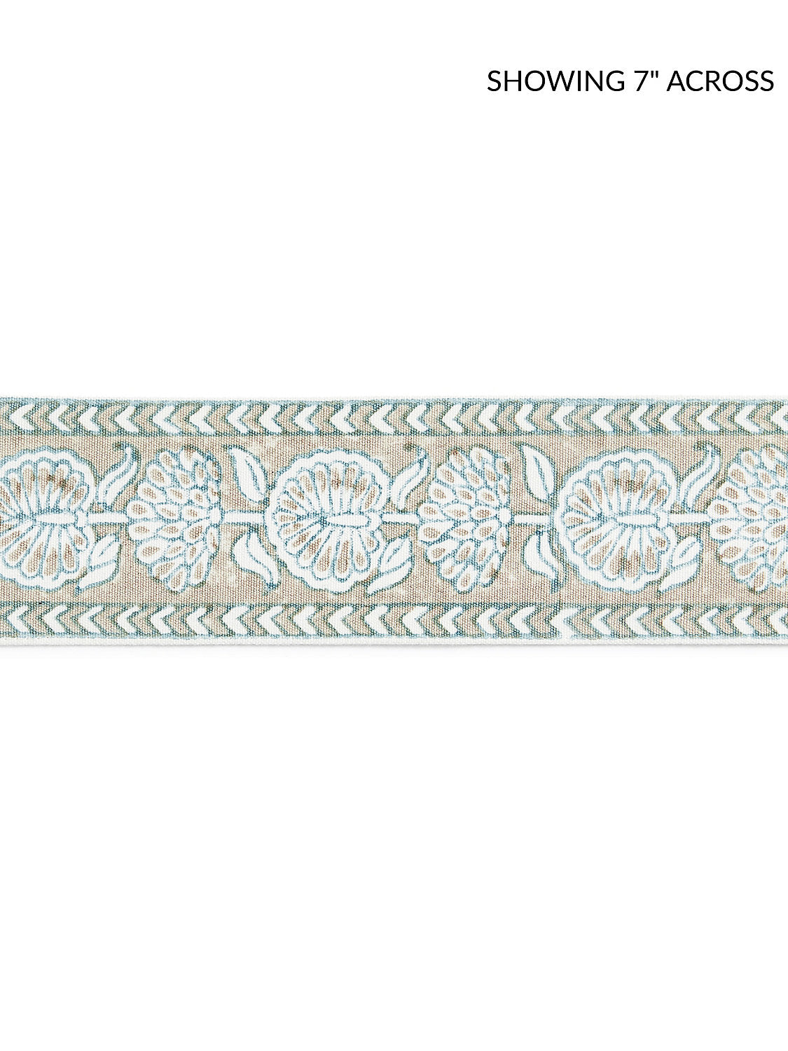 Tulsi Block Print Tape - Misty Island