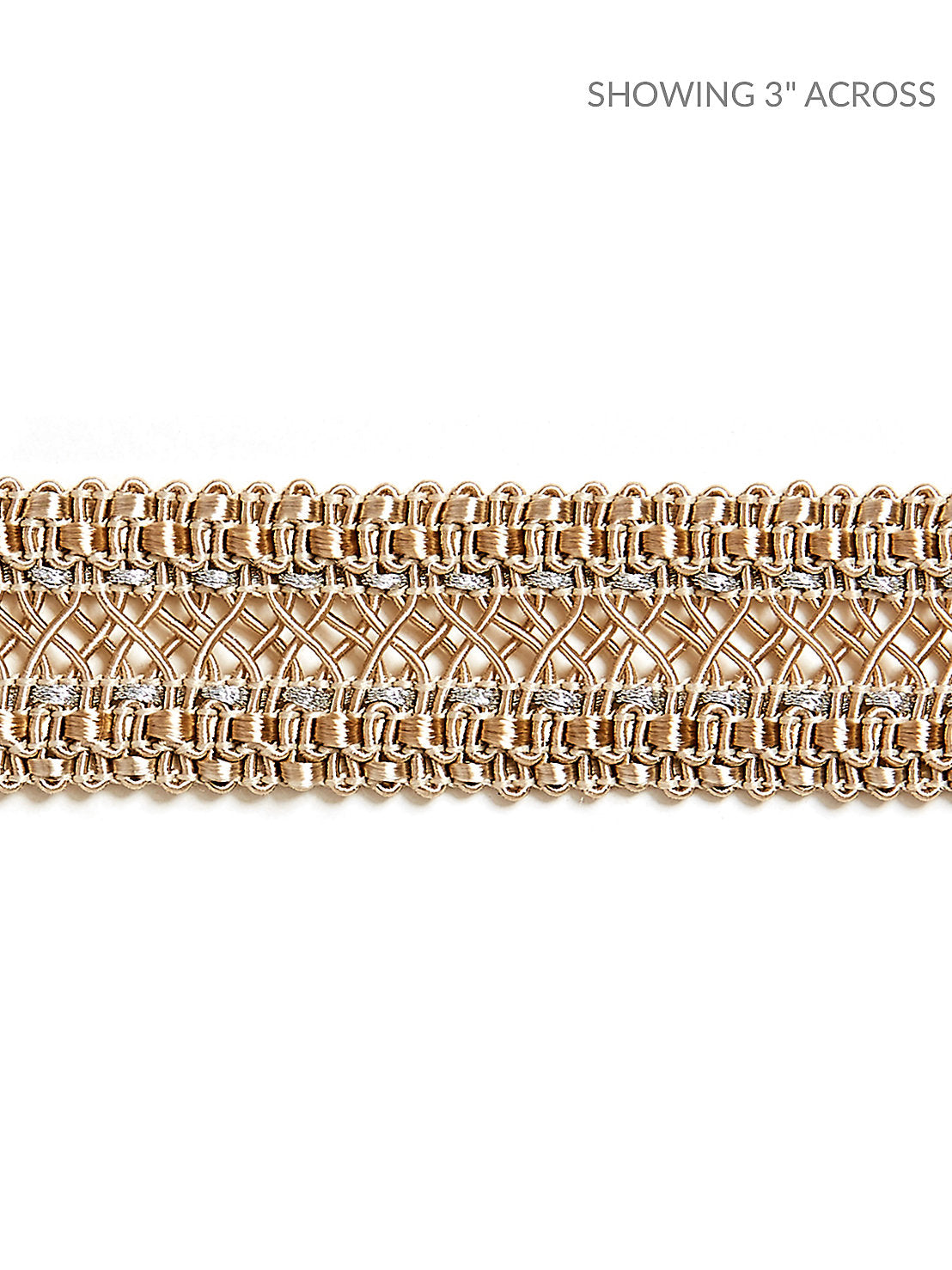 Selena Gimp Braid - Flax & Silver - Scalamandre Trim