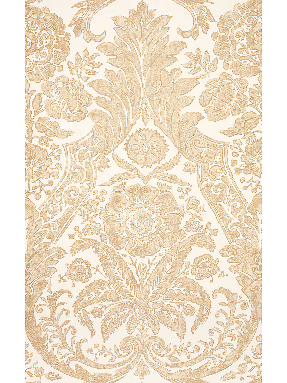 Luciana Damask Print - Sand - Scalamandre Wallpaper