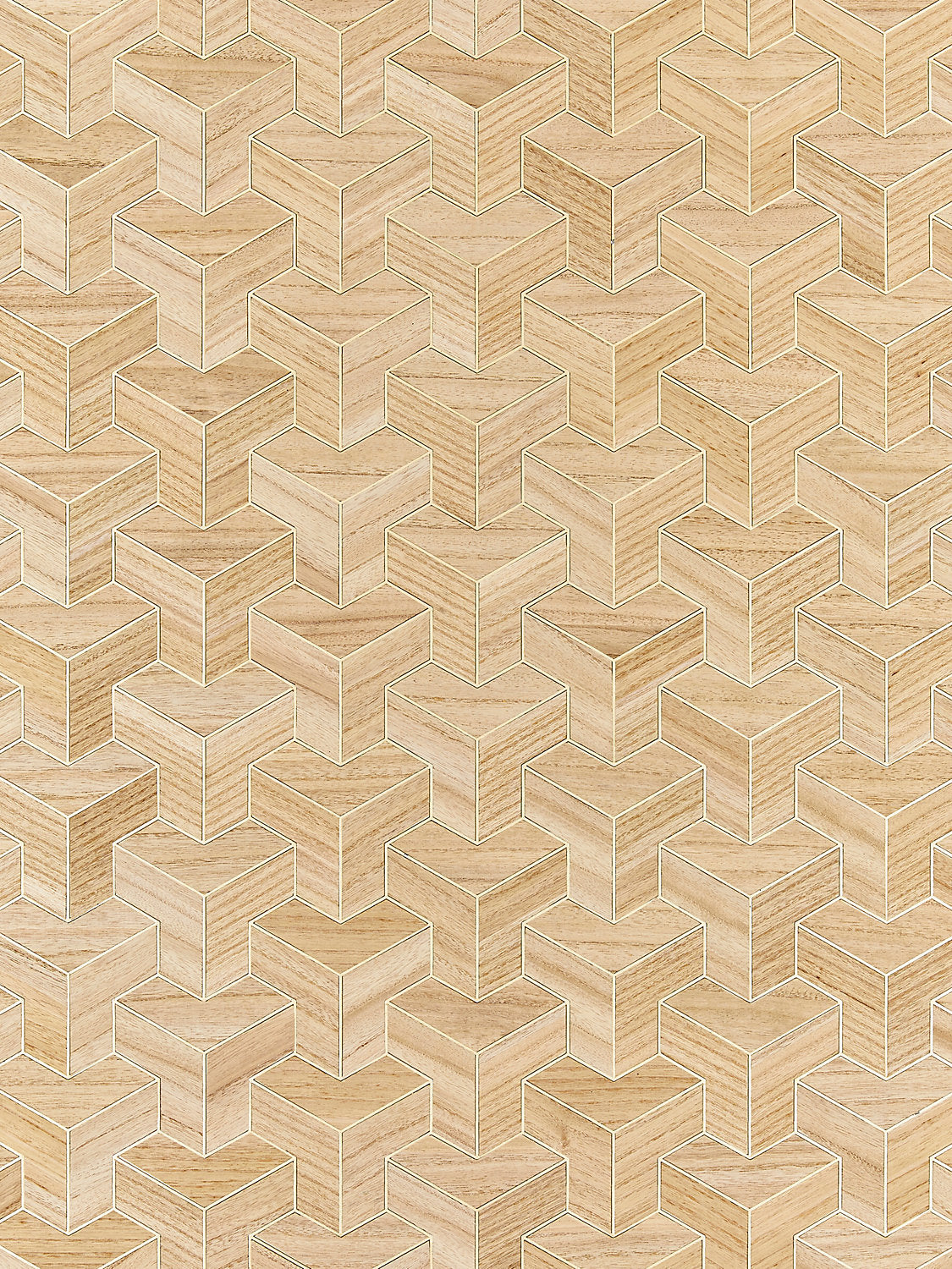 Forte | Wood - Antique - Scalamandre Wallpaper