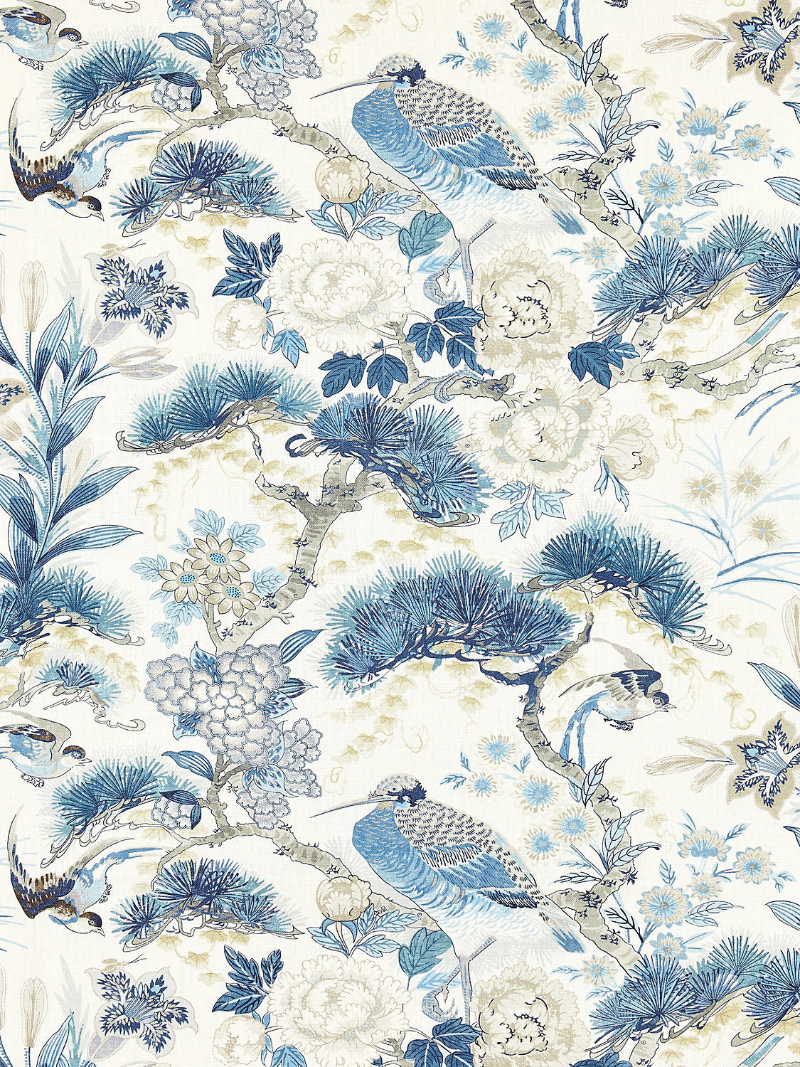 Shenyang Linen Print - Porcelain - Scalamandre Fabric