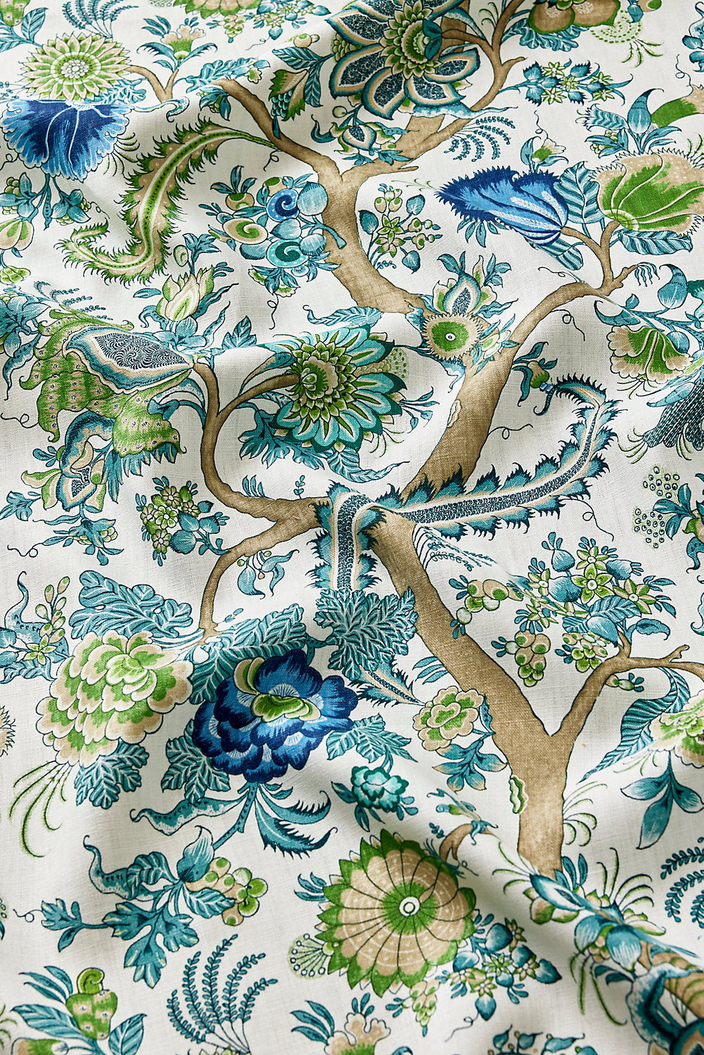 Metropolitan Palampore Print - Aegean - Scalamandre Fabric