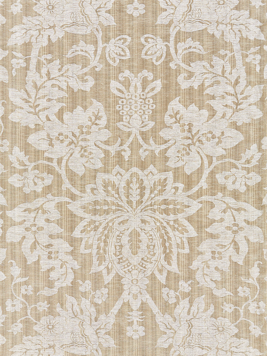 Metalline Damask - Flax - Scalamandre Fabric