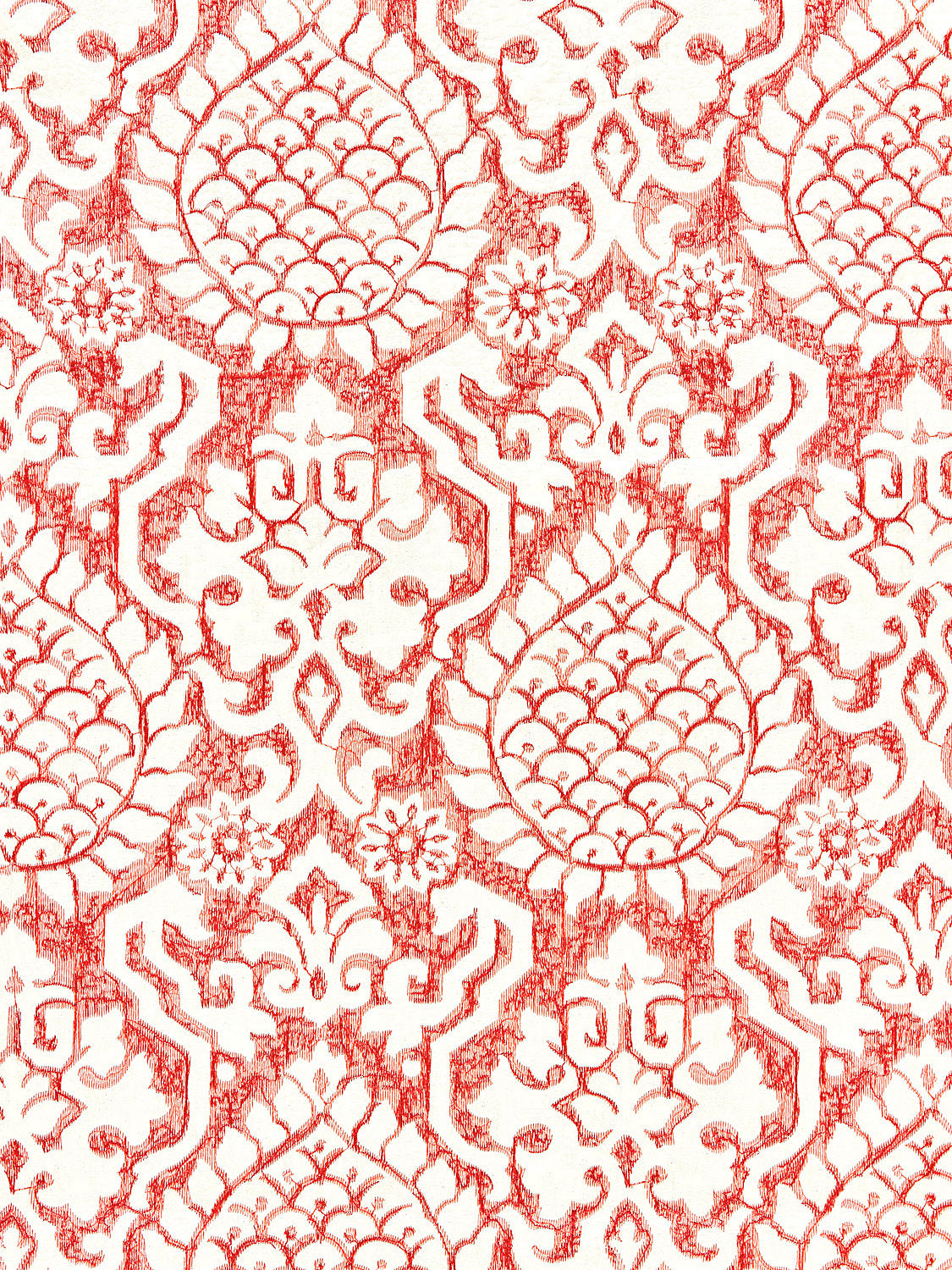 Surat Embroidery - Coral - Scalamandre Fabric
