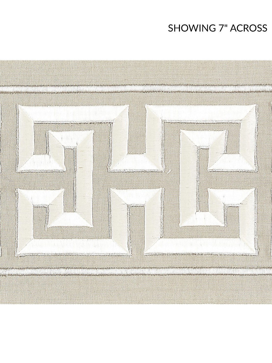 Imperial Embroidered Tape - Pearl Grey