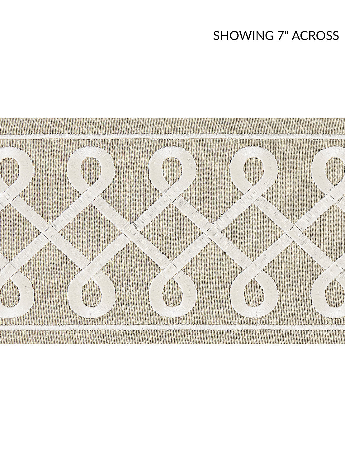 Soutache Embroidered Tape - Pearl Grey