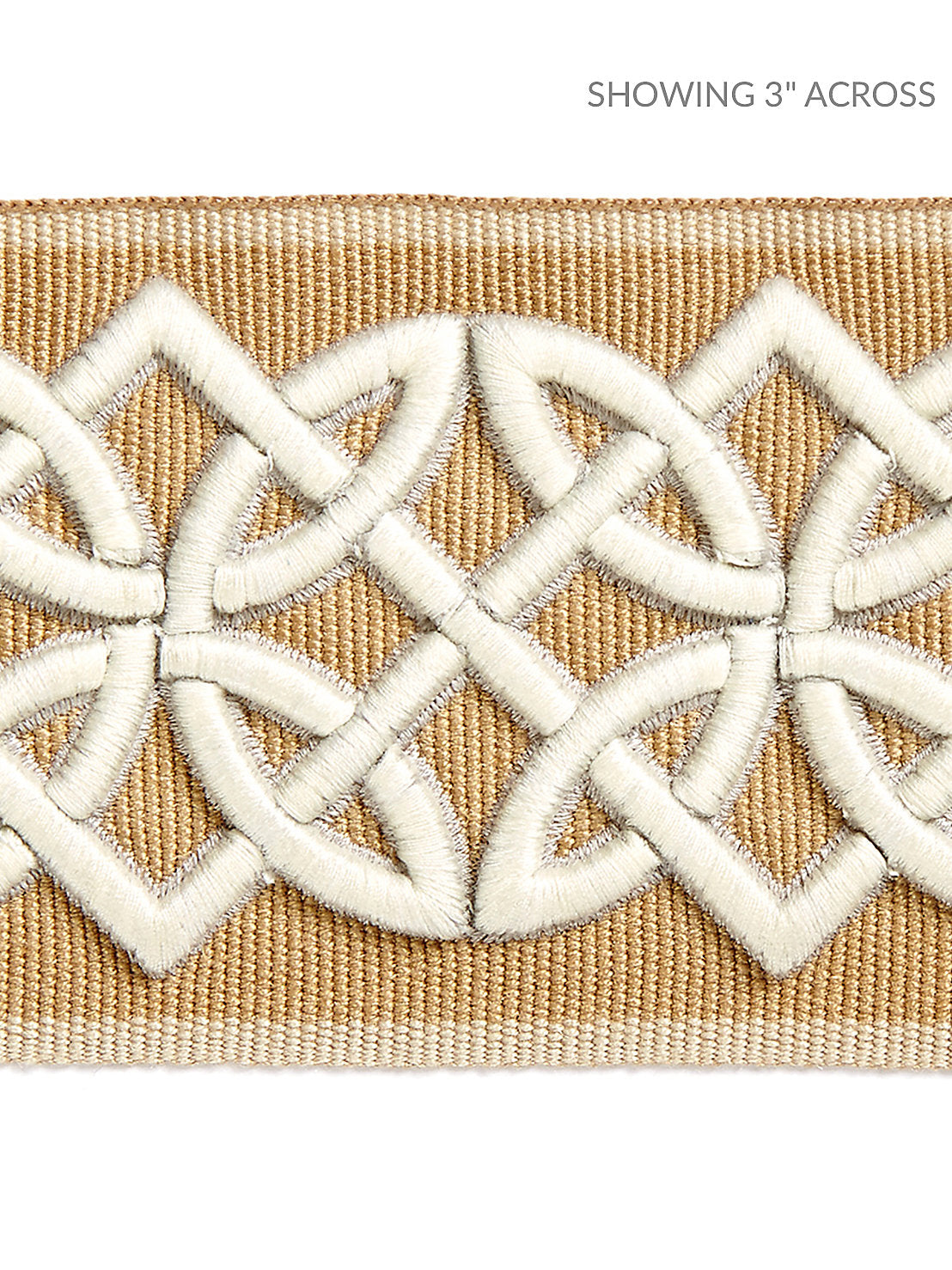 Celtic Embroidered Tape - Camel