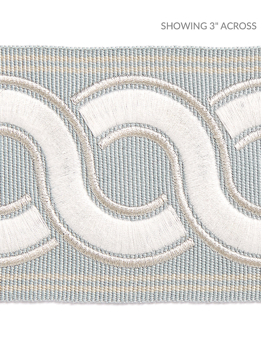 Guilloche Embroidered Tape - Mineral