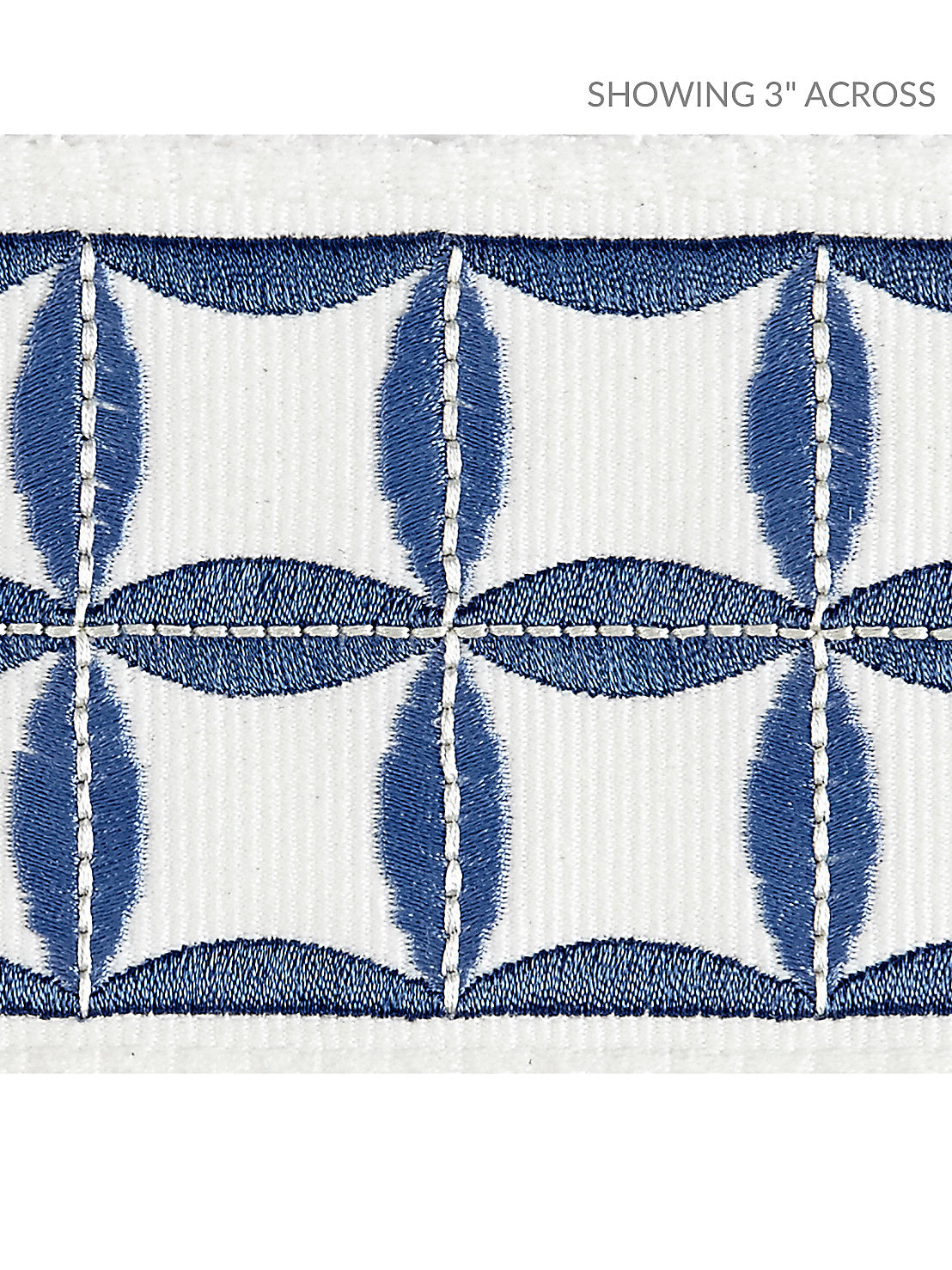 Fiori Embroidered Tape - Delft