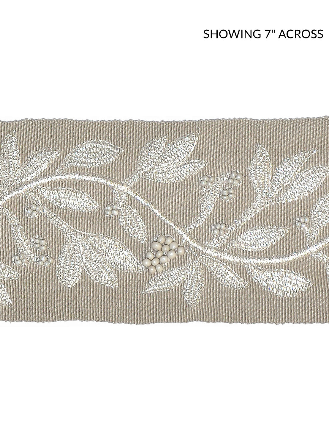Laurel Embroidered Tape - Flax - Scalamandre Trim
