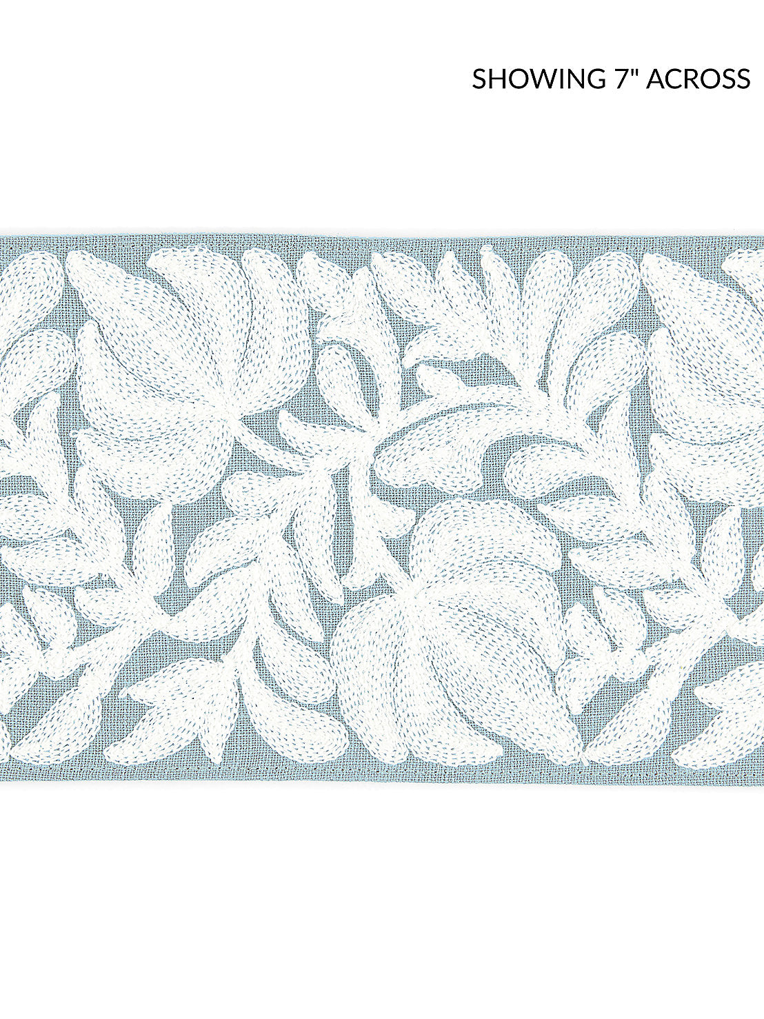 Coventry Embroidered Tape - Sky
