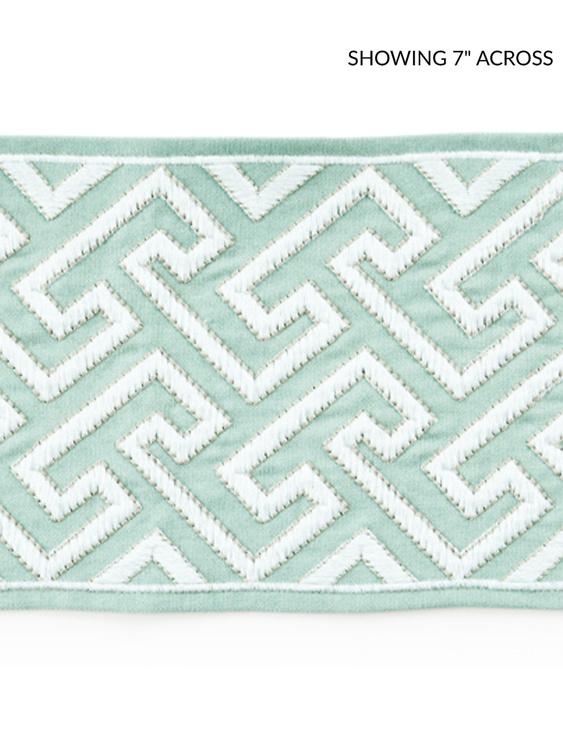 Labyrinth Embroidered Tape - Aquamarine - Scalamandre Trim